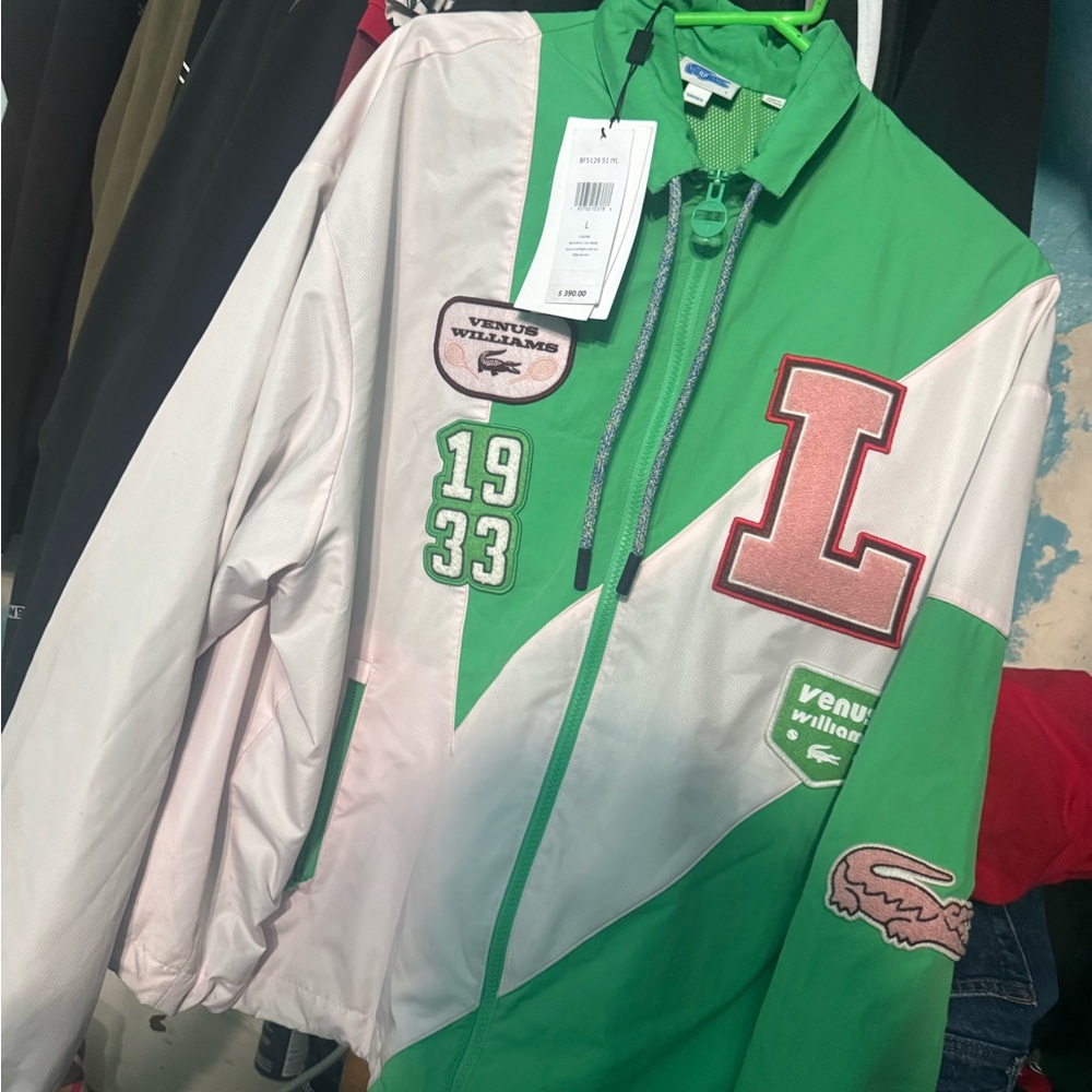 Lacoste Green and White Sports Jacket